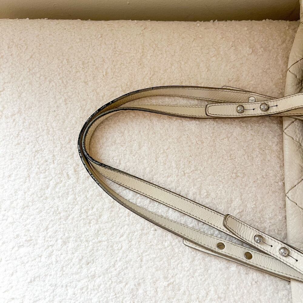 CHANEL On the Road Cream Leather Large Tote - Picture 10 of 15